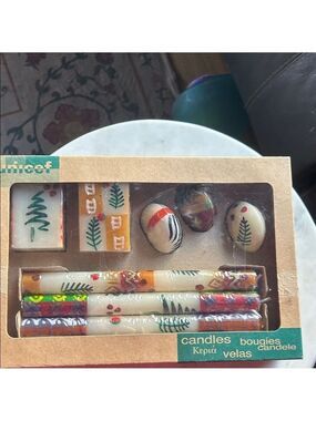 Decorative Holiday Candles - Multi Color vintage UNICEF
